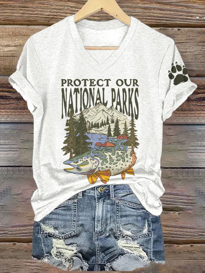 Women's Protect Our National Parks Printed T-Shirt