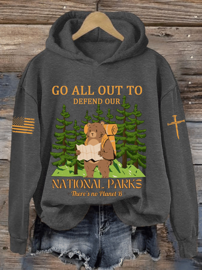 Women's National Park Protection Heat Transfer Hood Sweatshirt