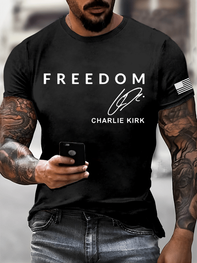 Men's Freedom Print T-Shirt