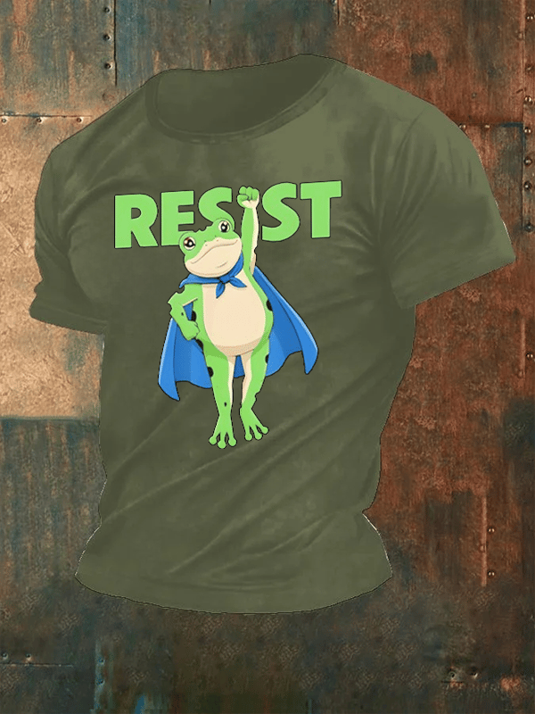 Men's Portland Frog Art Print Casual T-Shirt