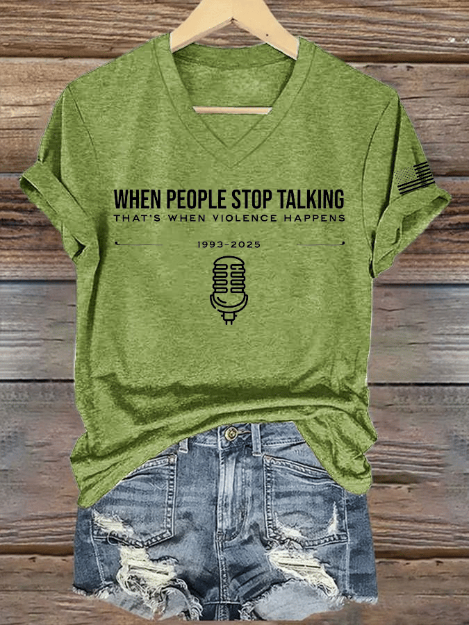 Women's Hot Spot Print V-Neck T-Shirt