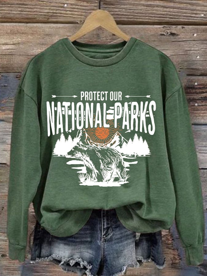 Women's Protect Our National Parks Printed Sweatshirt