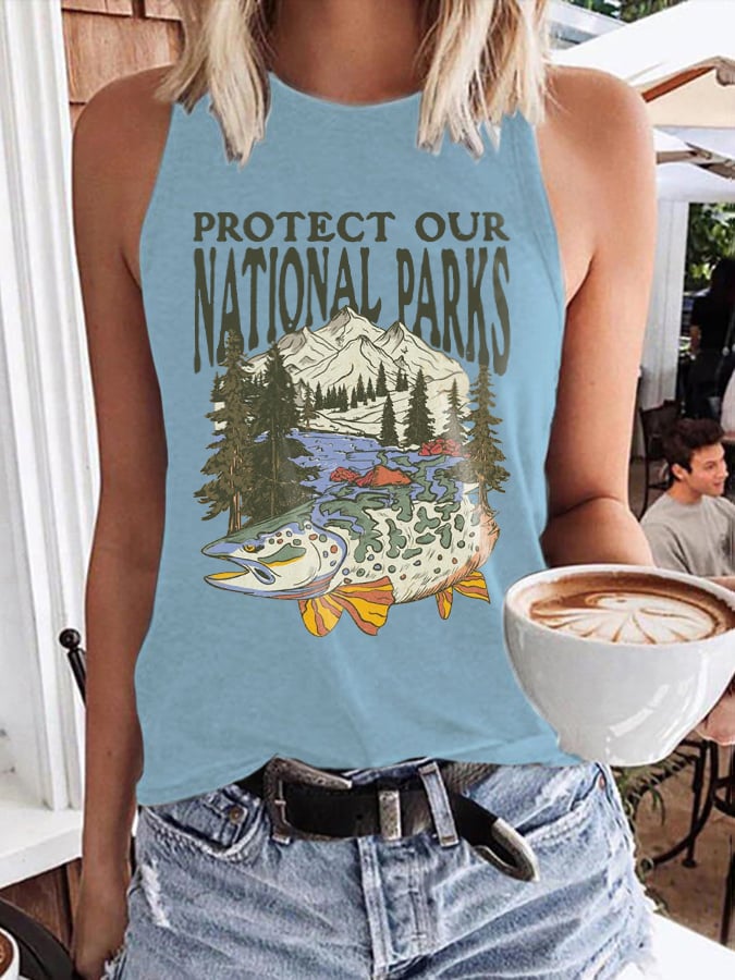 Women's Protect Our National Parks Print Tank Top