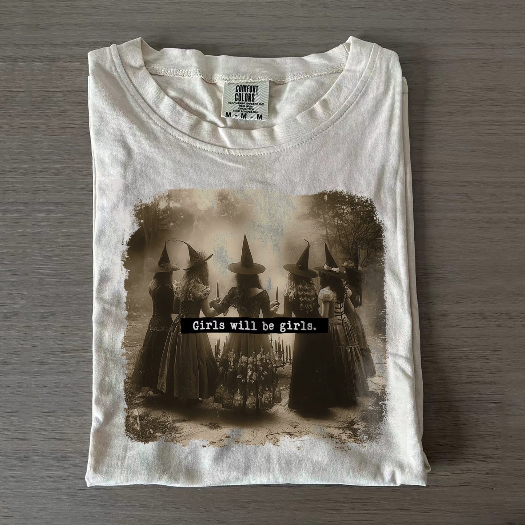 Comfort Colors Girls Will Be Girls Witch T-shirt