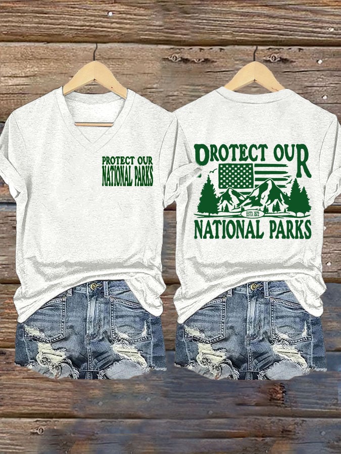 Women's Protect Our National Parks Printed T-Shirt