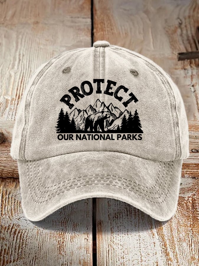 Protect Our National Parks Print Baseball Cap