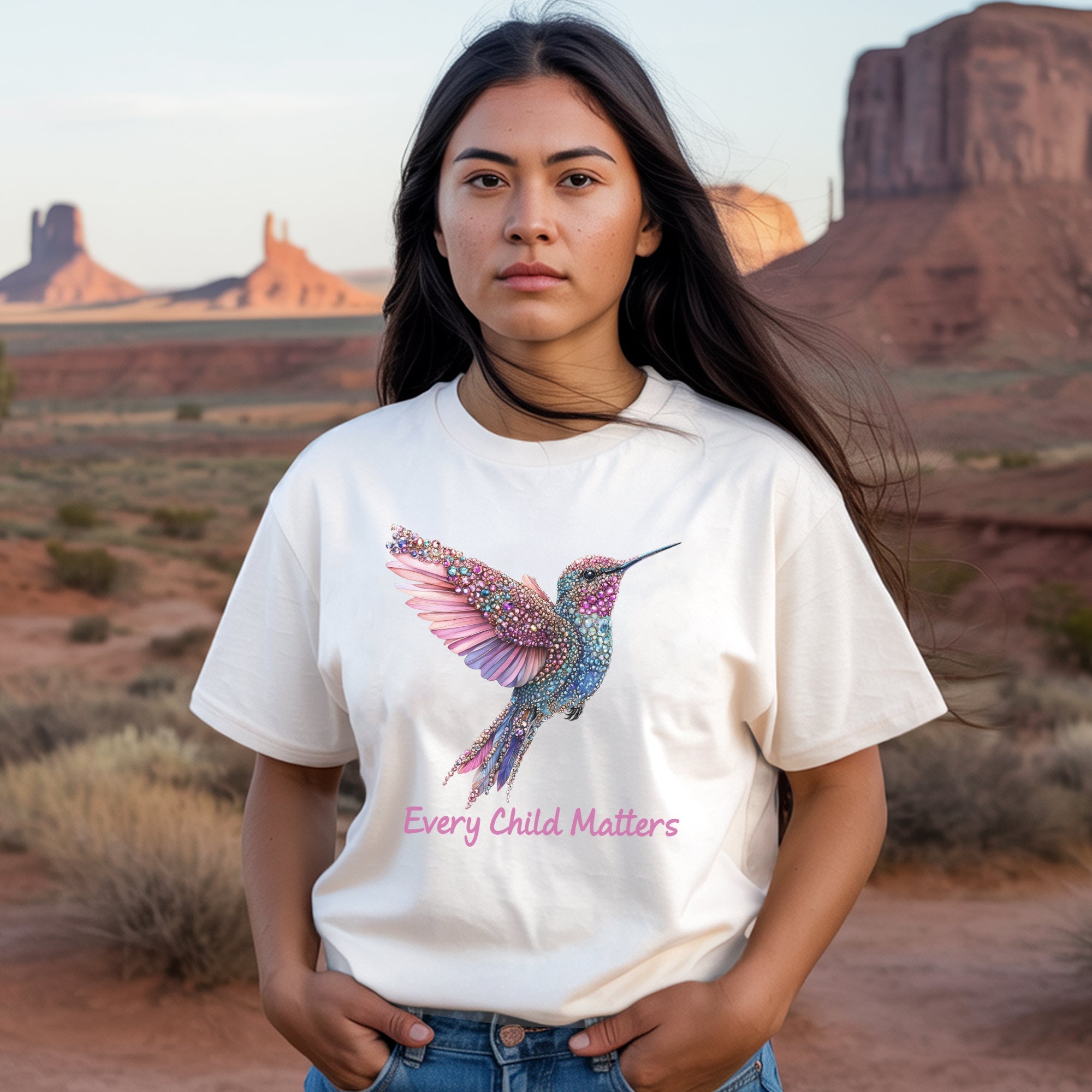 Every Child Matters Hummingbird Orange Awareness Unisex T-Shirt/Hoodie/Sweatshirt