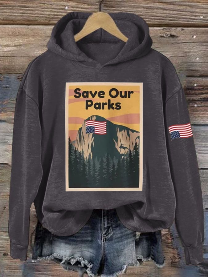 Women's Save Our National Parks Print Sweatshirt