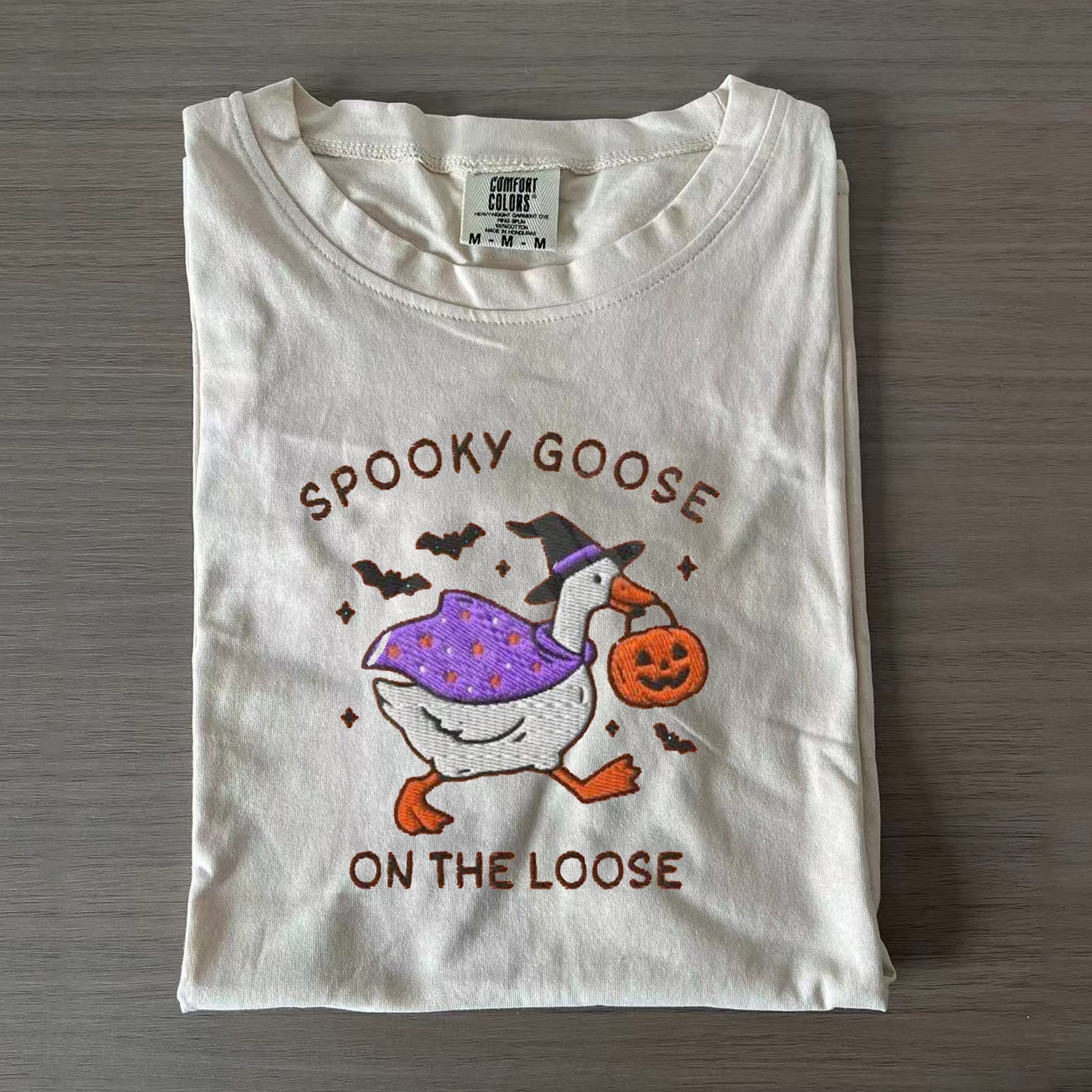 Embroidered Spooky Goose T-shirt