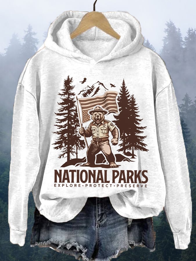 Women's National Parks Explore, Protect, Preserve Printed Sweatshirt
