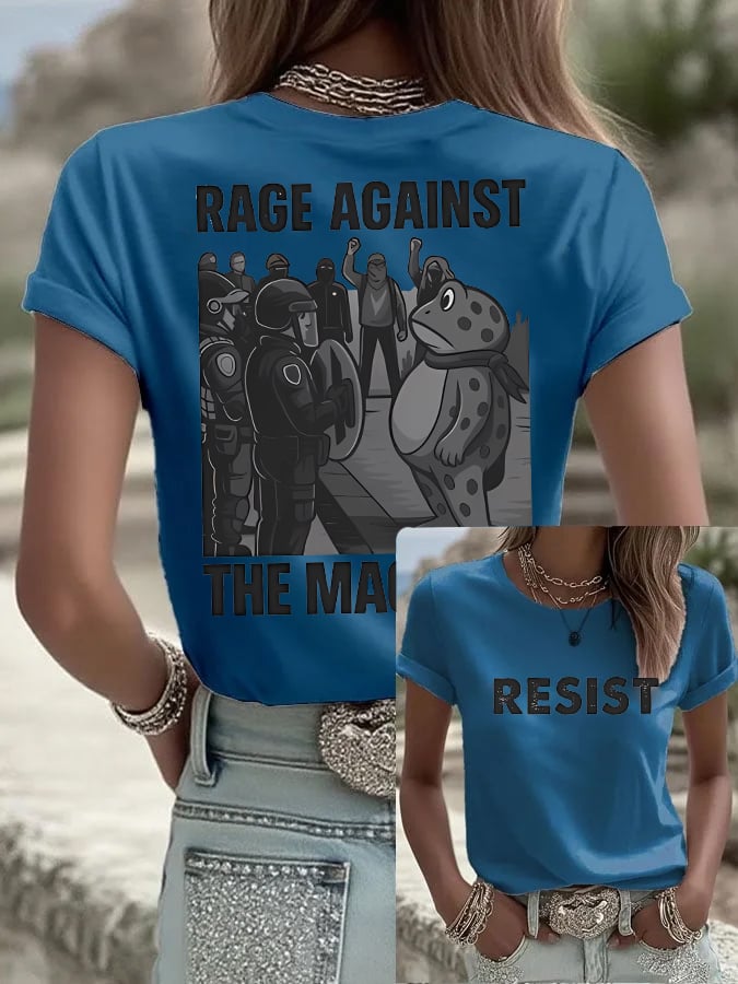 Women's RAGE AGAINST THE MACHINE Graphic Print T-Shirt