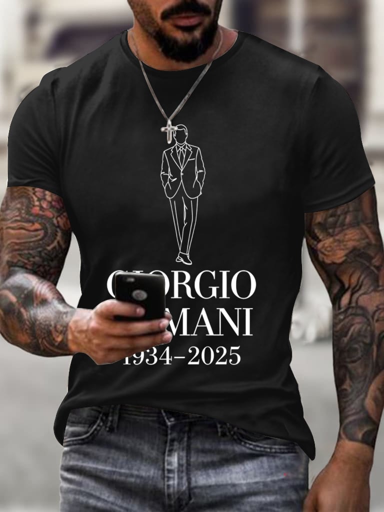 Men's Commemorative Fashion 1934-2025 Printed Round Neck T-Shirt