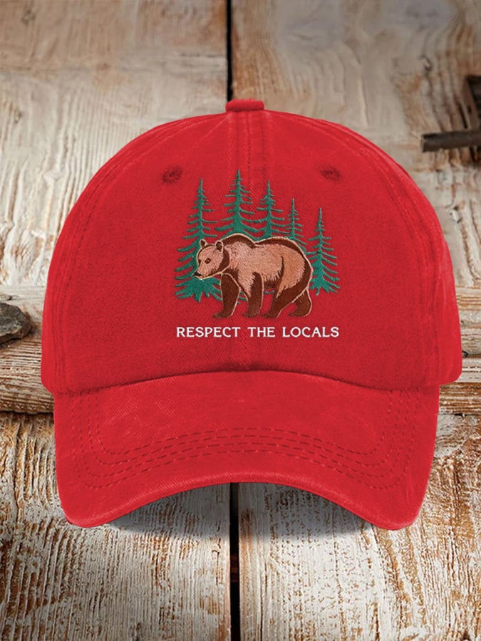 Unisex Respect The Locals Print Baseball Cap