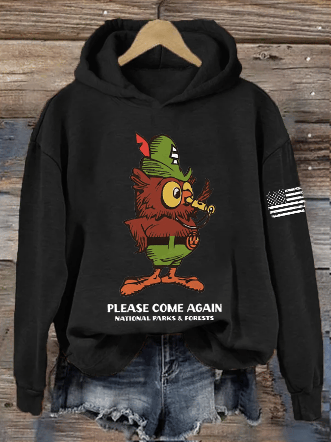 Women's National Park Protection Heat Transfer Hood Sweatshirt