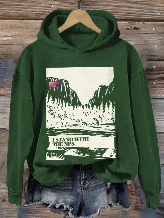 Retro I Stand With The NPS Print Hoodie