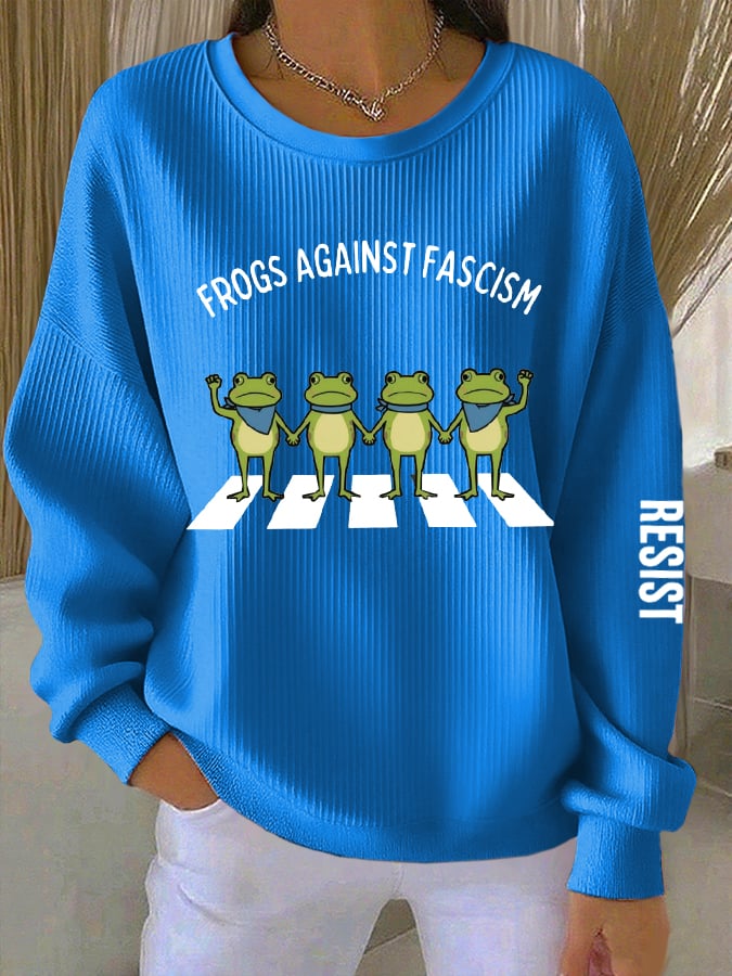 Women's Resist Frog Knitted Sweatshirt