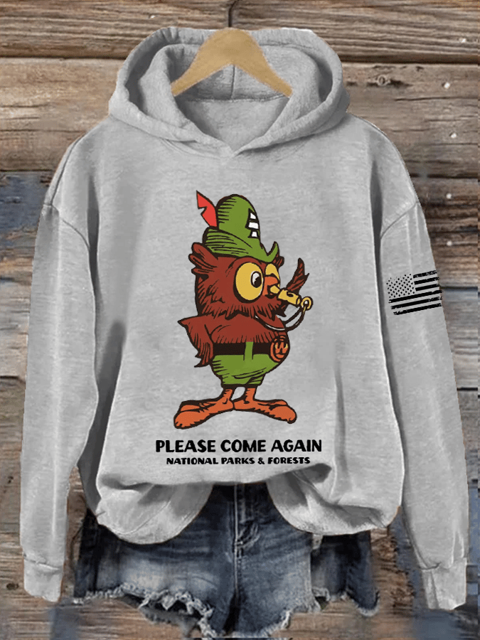 Women's National Park Protection Heat Transfer Hood Sweatshirt