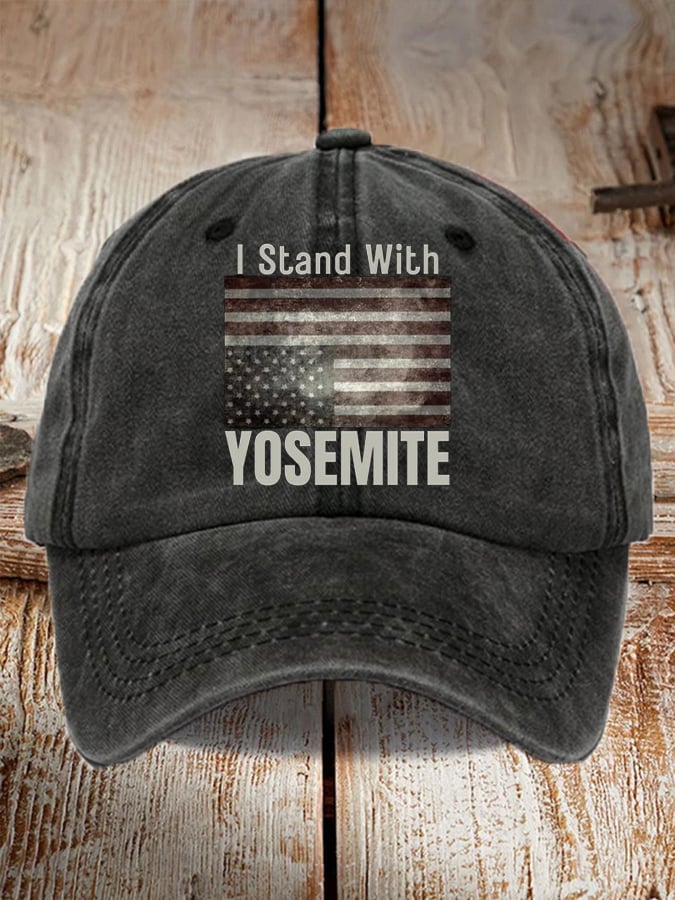 Unisex I Stand With Yosemite Print Baseball Cap