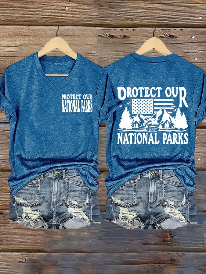 Women's Protect Our National Parks Printed T-Shirt