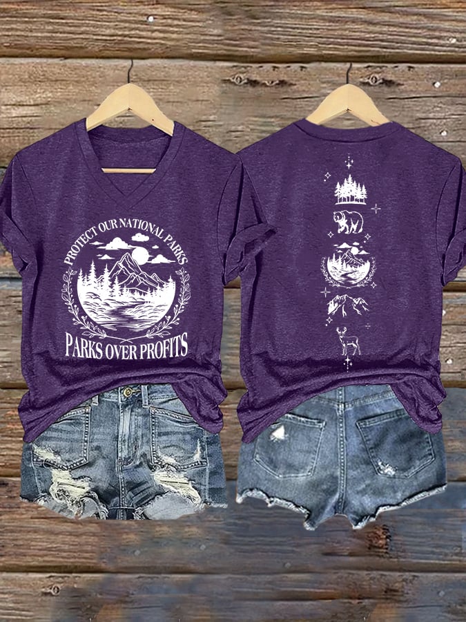 Women's Protect Our National Parks Printed T-Shirt
