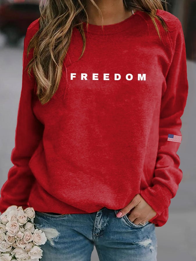 Women's Casual Letter Print Long Sleeve Sweatshirt
