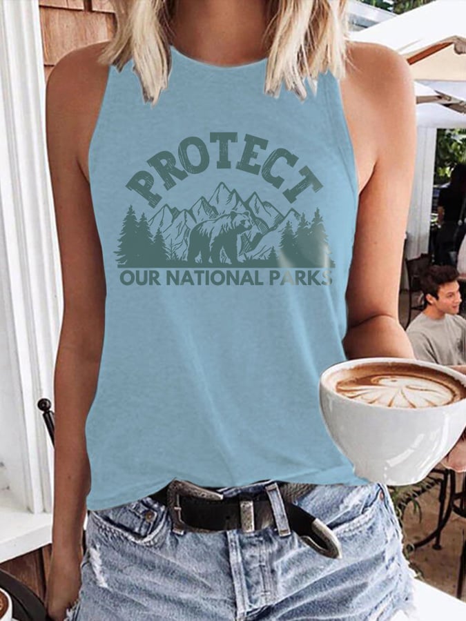 Women's Protect Our National Parks Print Tank Top
