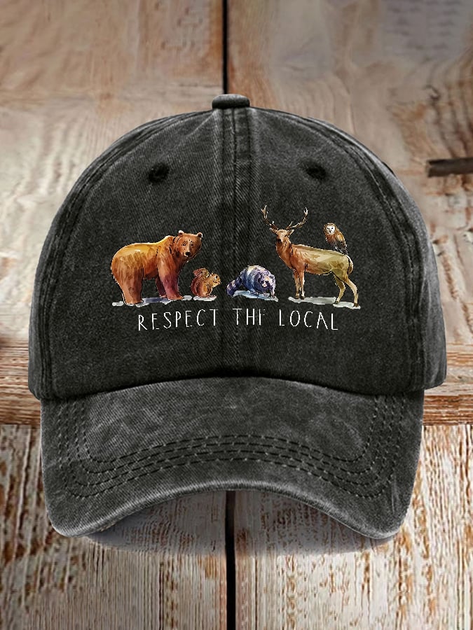 Retro Respect The Local Printed Baseball Cap