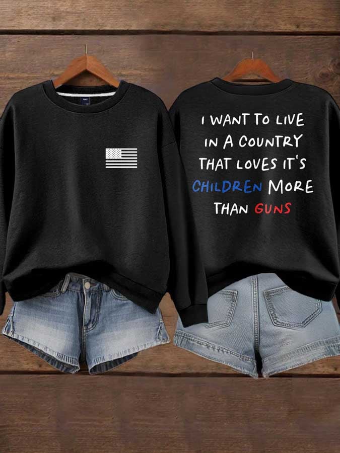 Women's Hot Events Printed Crew Neck Sweatshirt
