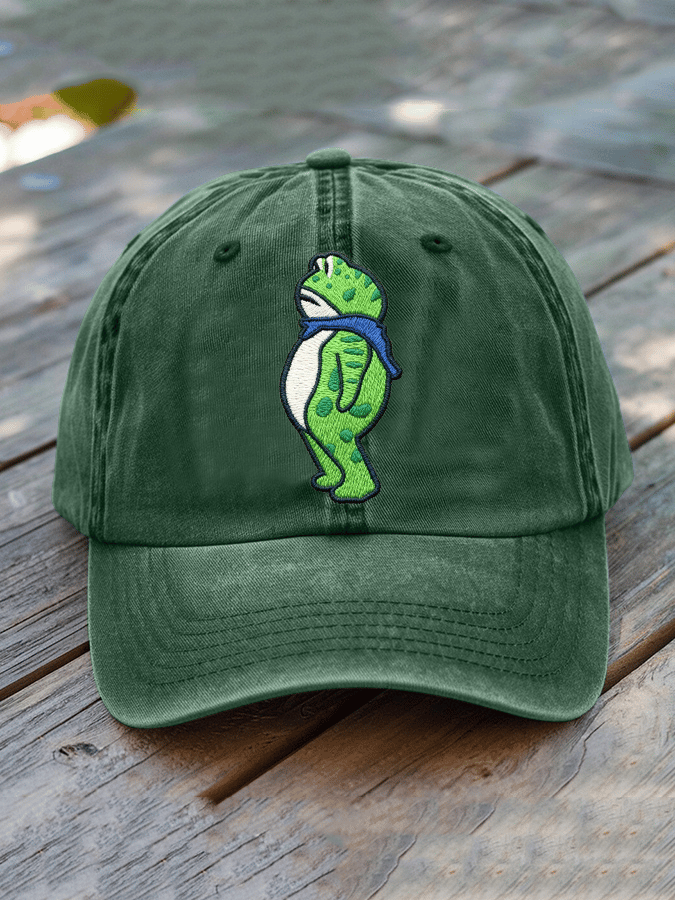 Unisex Washed Cotton FDT Print Hat