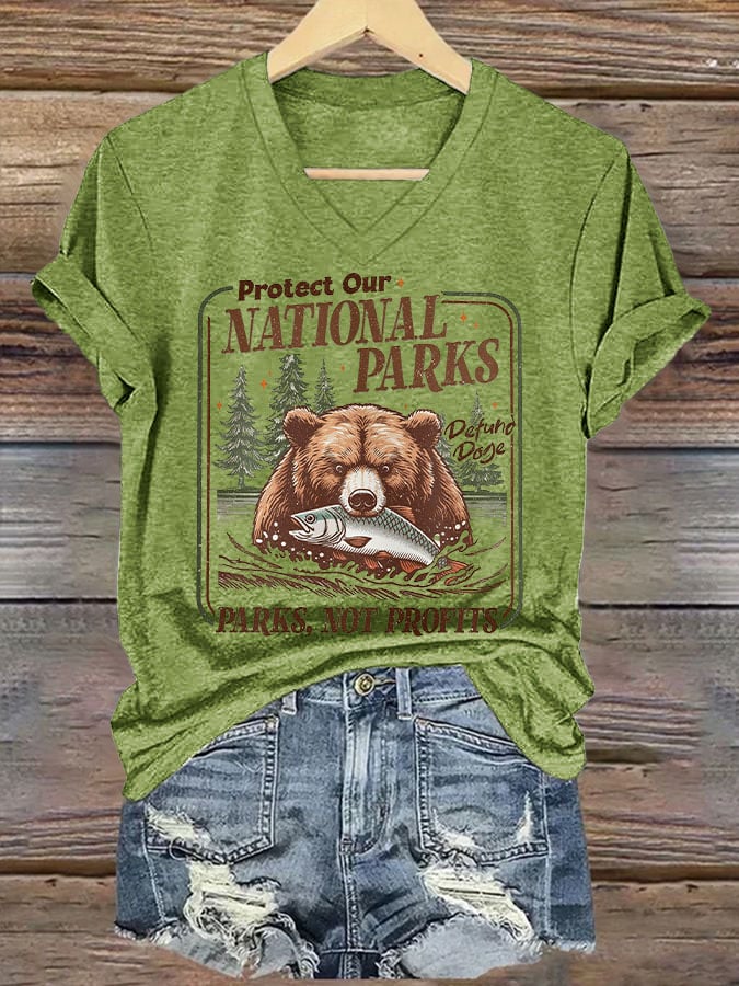 Women's Protect Our National Parks Printed T-Shirt