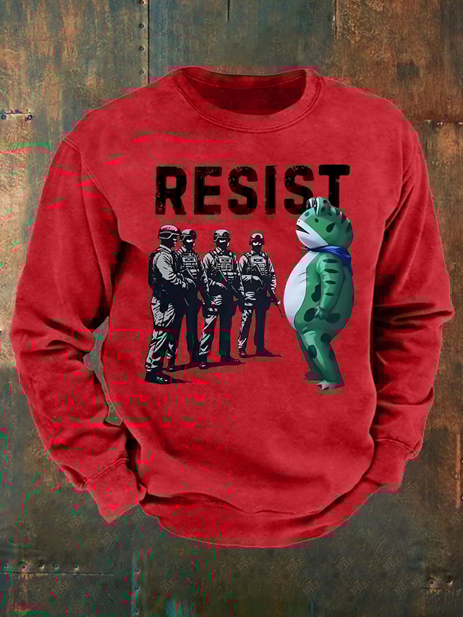 Men's Portland Frog Resist print Casual Sweatshirt
