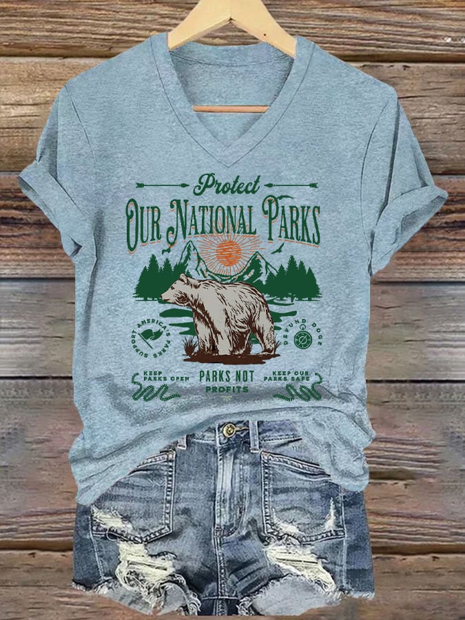 Women's Protect Our National Parks Printed T-shirt