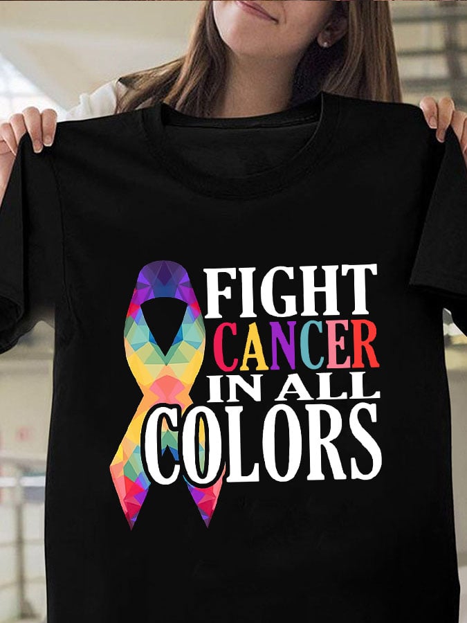 Breast Cancer Print Casual T-Shirt