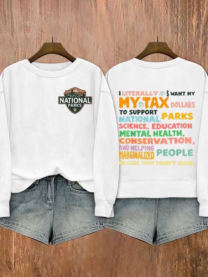Women's Support Our National Parks Printed Sweatshirt