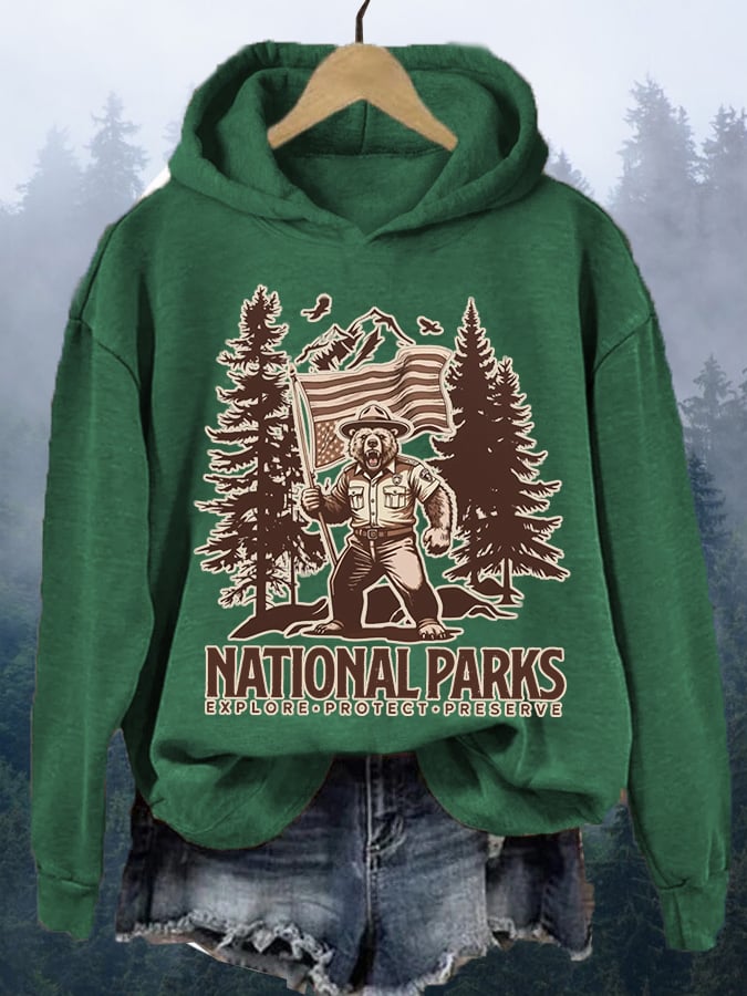 Women's National Parks Explore, Protect, Preserve Printed Sweatshirt