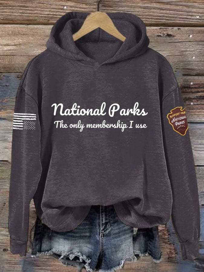 Women's Protect Our National Parks Print Hoodie