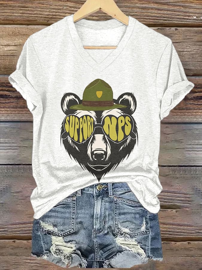 Women's Retro Support National Park Service Print T-Shirt