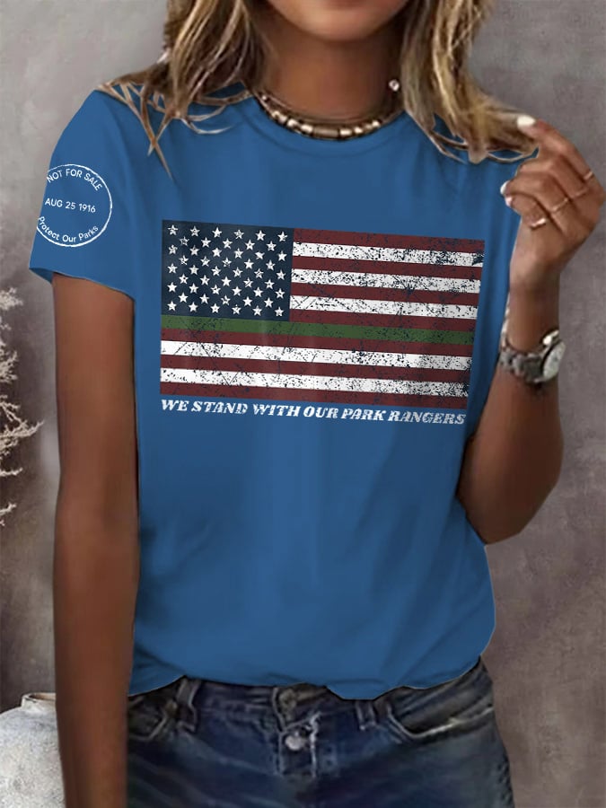 Retro We Stand With Our Park Rangers Not For Sale Protect Our Parks August 25 1916 Print T-Shirt