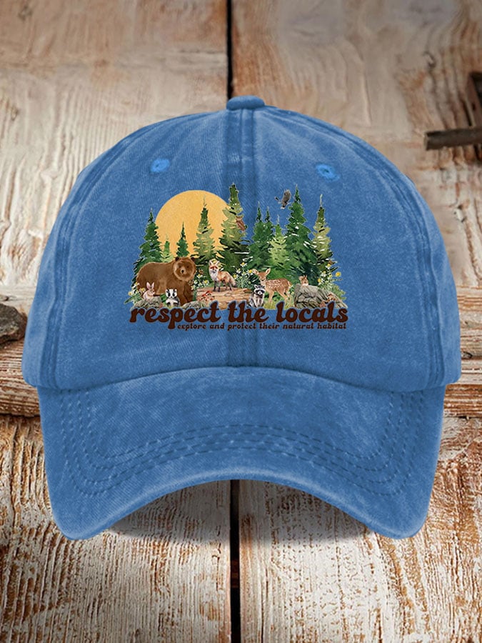 Respect The Locals Print Baseball Cap