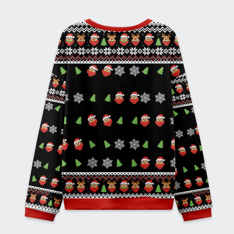 Tokyo-Tiger Reindeer Eating Ramen Christmas Ugly Sweatshirt