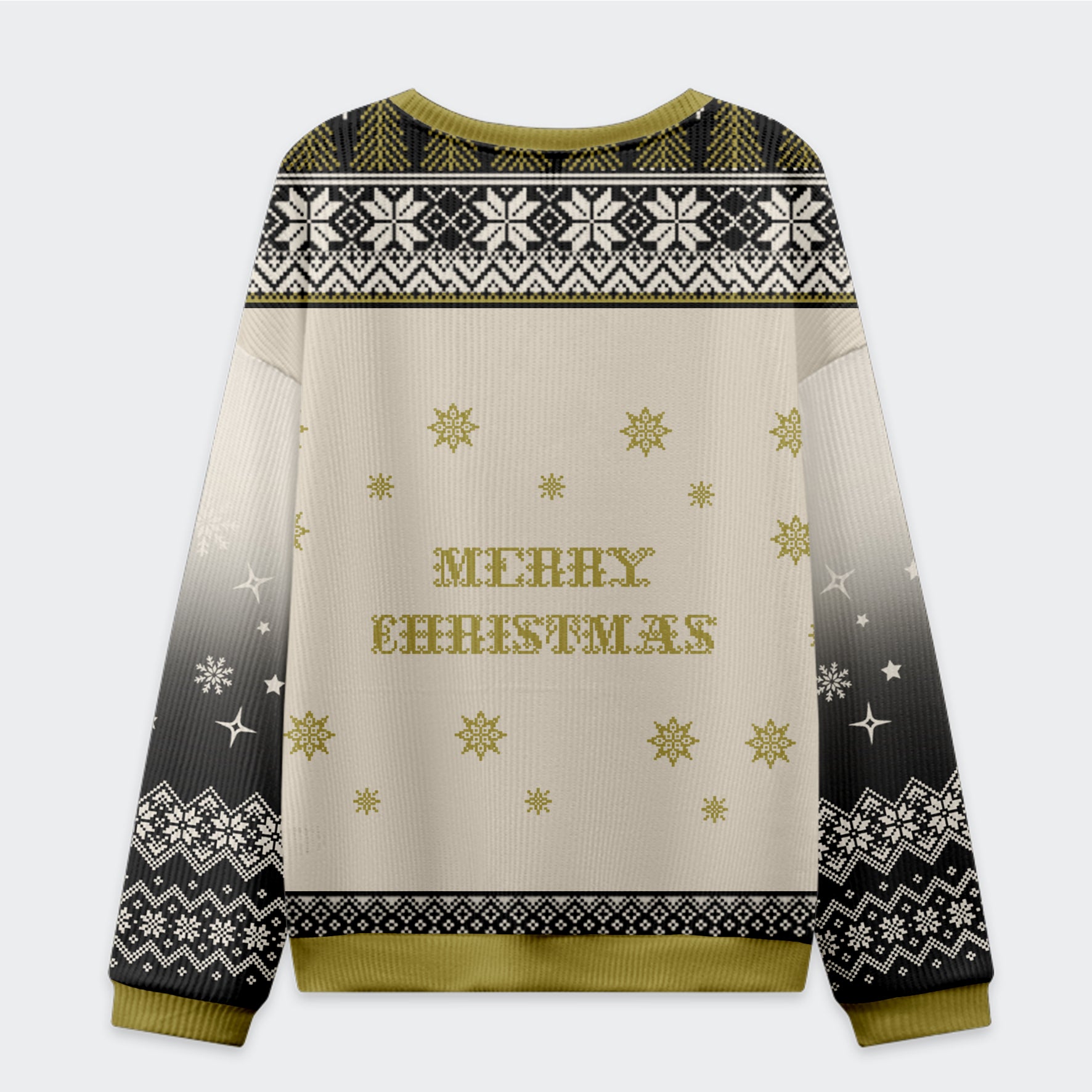 Tokyo-Tiger Black Cat Drinking Tea Christmas Ugly Sweatshirt