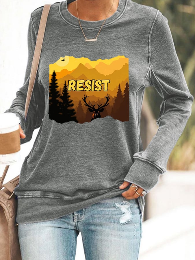 Retro Women's Save The National Parks Print Sweatshirt