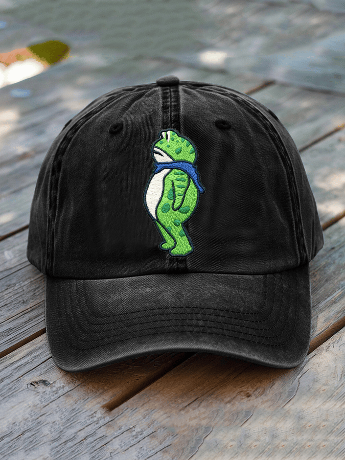 Unisex Washed Cotton FDT Print Hat