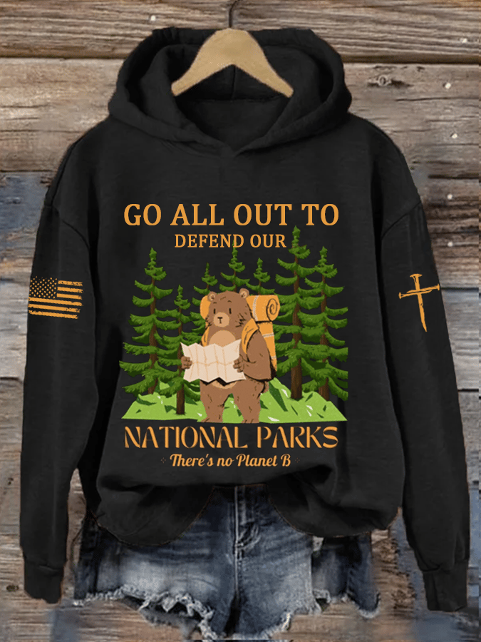 Women's National Park Protection Heat Transfer Hood Sweatshirt