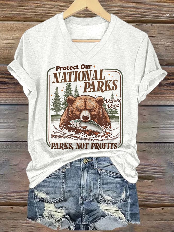 Women's Protect Our National Parks Printed T-Shirt