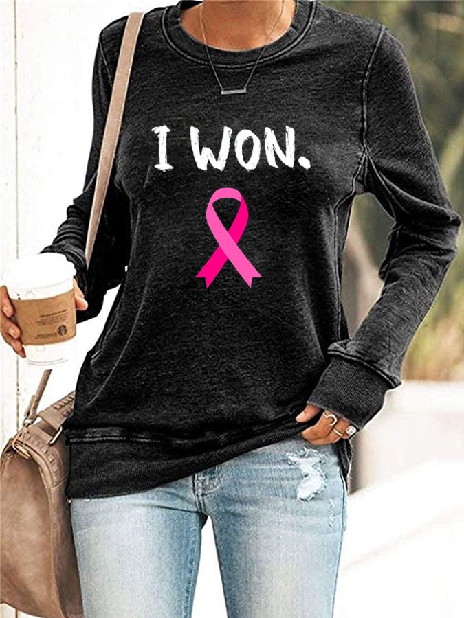 Women's Breast Cancer Survivor Crew Neck Sweatshirt