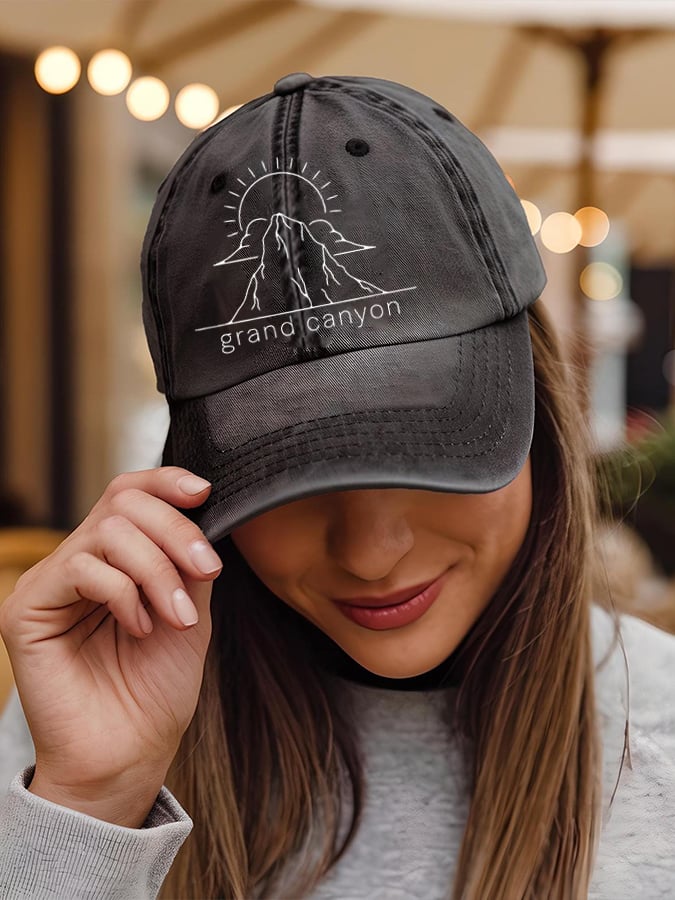 Vintage Grand Canyon National Park Print Baseball Cap