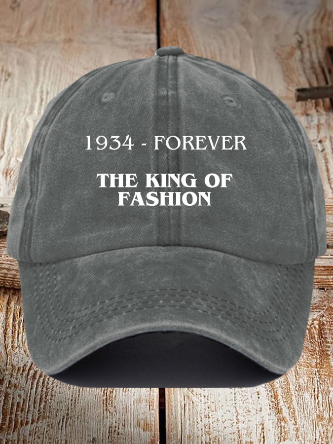 Retro Forever The King Of Fashion Print Baseball Cap