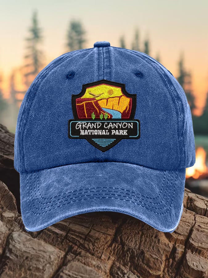 Retro Grand Canyon National Park Print Baseball Cap
