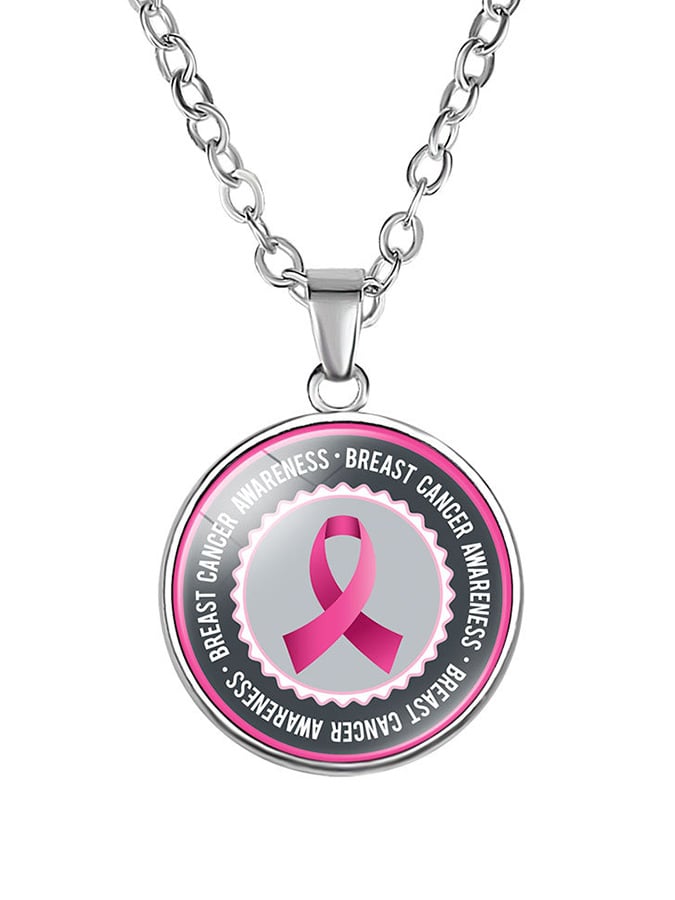 Alloy Pink Ribbon Necklace (scalable)